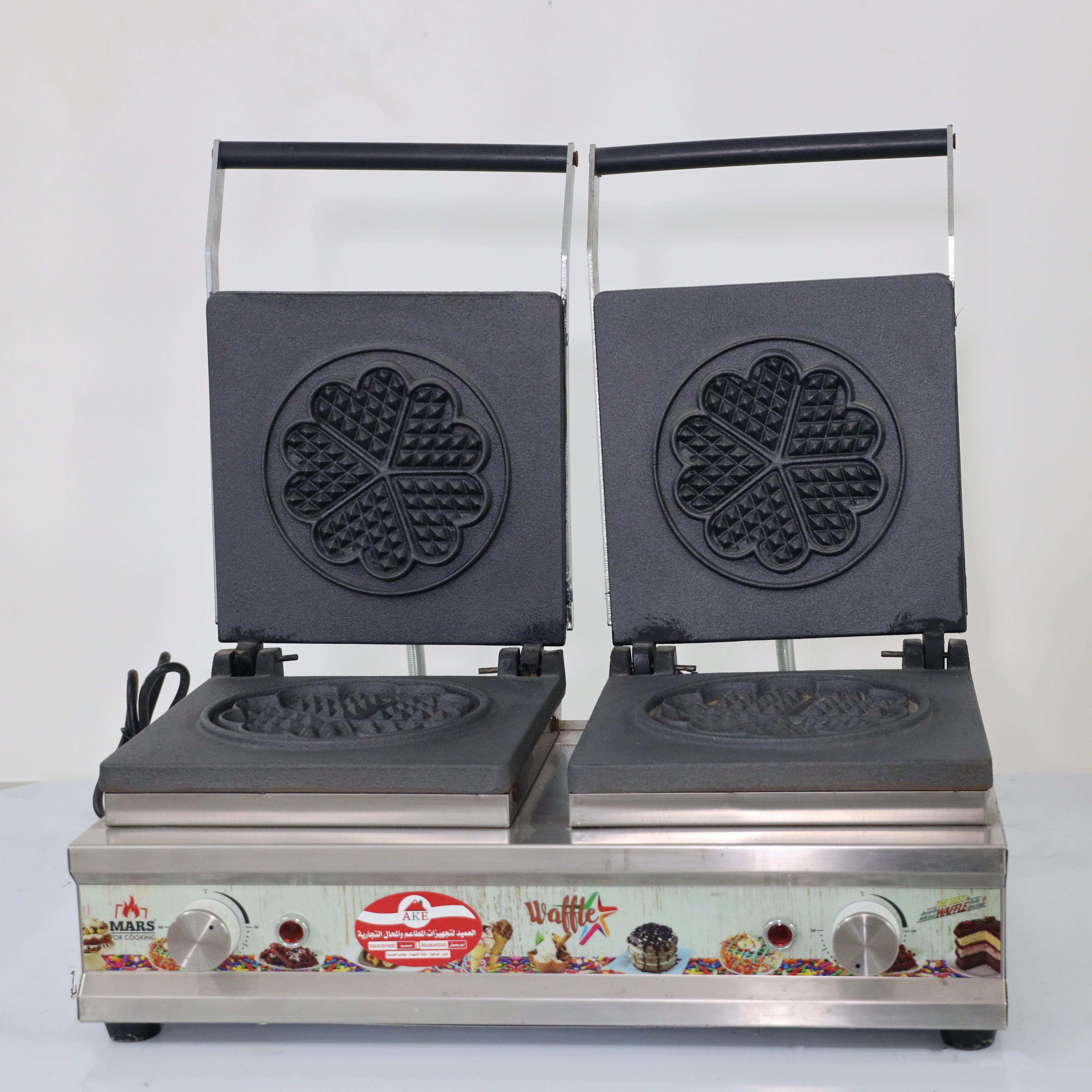 ماكنة وافل شكل وردتين